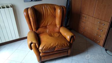 Poltrona in pelle Vintage