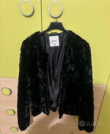 pelliccia sintetica nera