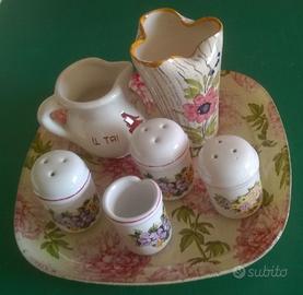 Vasi Sale Pepe Stuzzicadenti Latte Fiori (7 pz)