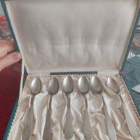 6 cucchiaini da dessert in alpacca