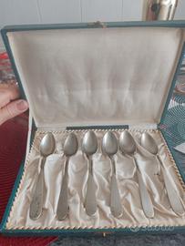 6 cucchiaini da dessert in alpacca