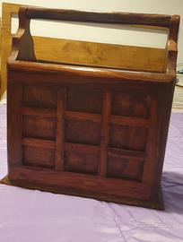 Porta riviste in legno manufatto Artigianale