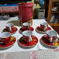 6/s tazzine  caffè e 6 piattini  espresso cup & sa