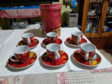 6/s tazzine  caffè e 6 piattini  espresso cup & sa
