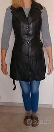 Gilet in Vera Pelle Nero Taglia 42