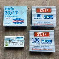 4 confez punti metallici alti spessori  cucitrice