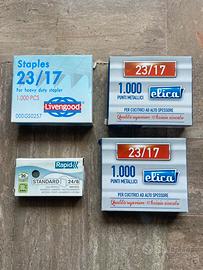 4 confez punti metallici alti spessori  cucitrice