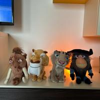 4 peluche Era Glaciale originali nuovi