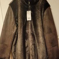 giacca da donna con inserti in pelliccia sintetica