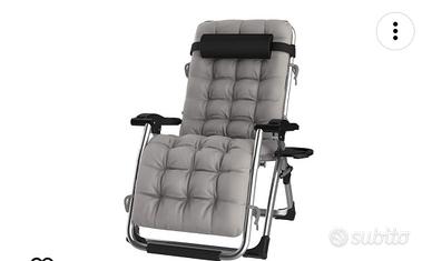 Sedia sdraio extra larga con cuscino 