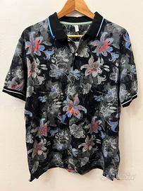 Polo SUN68 originale con fantasia floreale