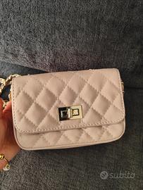 borsa in pelle cipria 