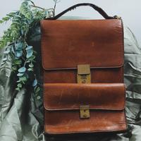 Borsello vintage in pelle con porta documenti