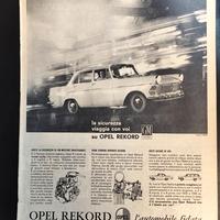 Pubblicità Opel Rekord anno 1962