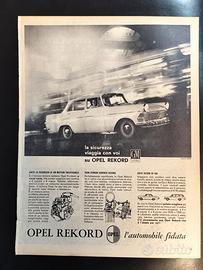 Pubblicità Opel Rekord anno 1962