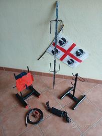 Girarrosto artigianale 12 volt. ( ROSSO O VERDE )