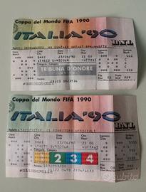 Coppia di biglietti Italia' 90 Stadio San Nicola