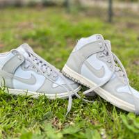 Nike Dunk High grigio pelle originali