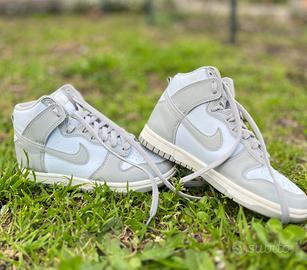 Nike Dunk High grigio pelle originali