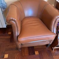 Splendido set poltrone e divano due posti in pelle