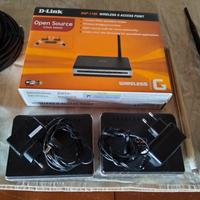3 router AP/bridge  wifi + antenne + cavi vari