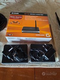 3 router AP/bridge  wifi + antenne + cavi vari