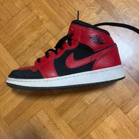 air jordan 1 originali - rosse e nere