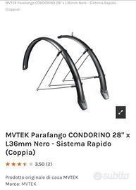 Parafanghi bici 28 MVTEK
