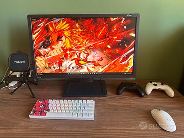 PC Gaming completa monitor, periferiche joystick