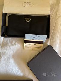 Portafoglio Prada Vintage Nylon e Pelle Full Set