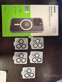 Cover iphone 15 pro belkin + vetrini fotocamera