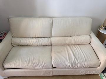 Divano letto bianco avorio