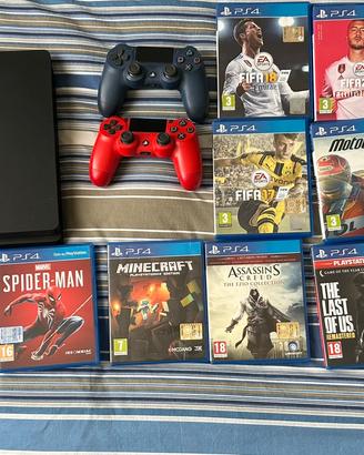 Playstation 4 Slim + 2 Joystick + Videogiochi