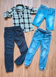 Set 4 pezzi abbigliamento bambino. Taglia 6-8 anni