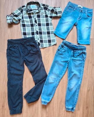 Set 4 pezzi abbigliamento bambino. Taglia 6-8 anni