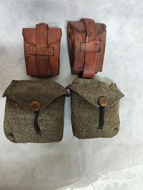 Lotto 2 porta munizioni e 2 porta oggetti WW1-WW2