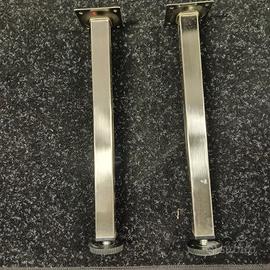 Coppia piedini acciaio regolabili