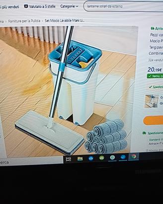 SECCHIO LAVAPAVIMENTI CON PANNI
