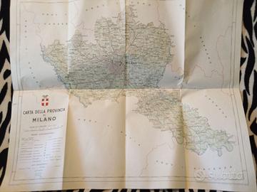 vintage carta della provincia di milano, probabile