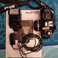 NIKON F301+50mm+Flash+cavo scatto