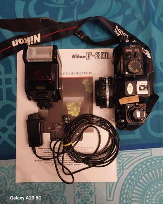 NIKON F301+105+50mm+Flash+cavo scatto