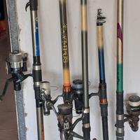 Canne da pesca in blocco