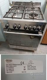 Cucina a gas in acciaio De’Longhi GEMMA 66 M2 ED