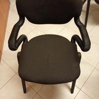 Due Sedie per ufficio studio sala di attesa nere