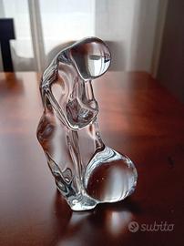 statuina di soffiatore in cristallo Orrefors