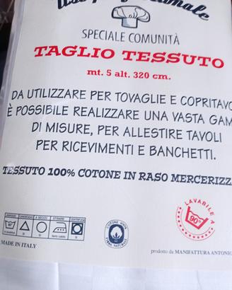 Tessuto cotone taglio per tovaglie etc