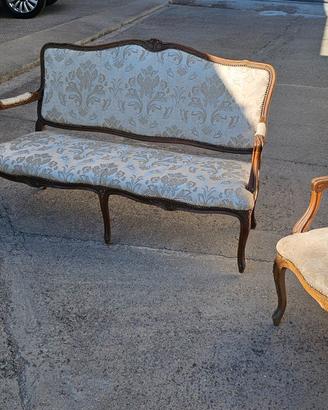 SET SALOTTO ANTICO - DIVANO E 2 POLTRONE
