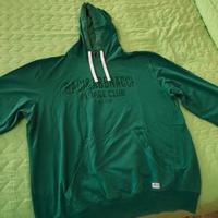 Felpa verde con cappuccio Baci e Abbracci