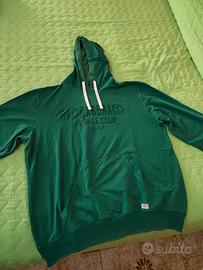 Felpa verde con cappuccio Baci e Abbracci