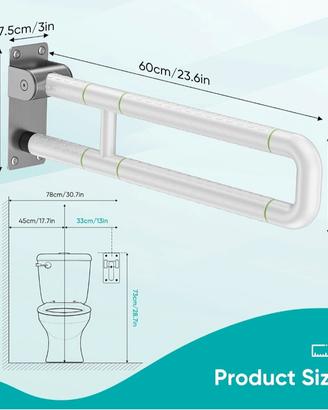 barra di supporto per anziani o disabili